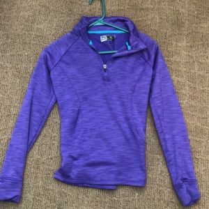 Medium long sleeve purple running jacket